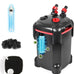Pondforse canister filter,  external aquarium filter with ultra-quiet circulation and media for fish tanks and aquariums