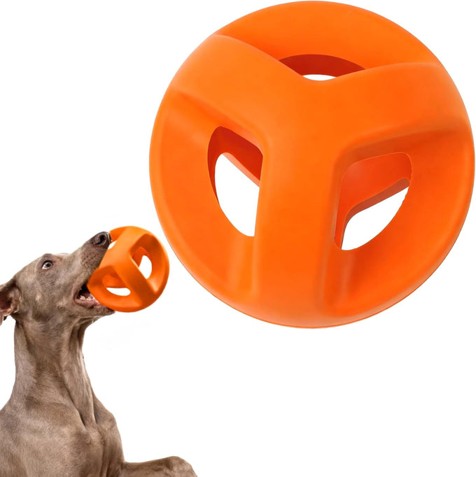 fida natural rubber dog balls for aggressive chewers 4.5 x 4.5 inches non-toxic durable