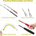MeoHui Cat Wand Toy for Indoor Cats, Retractable 38.9 inches long, 2PCS Refill Feathers and Wands with Clasp