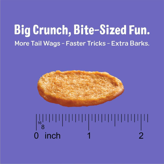 Three Dog Bakery Bark'n Crunch! Chicken Chips 15 oz Grain Free Treats for Dogs High Protein Snacks