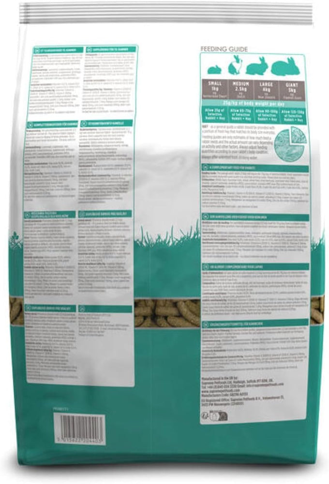 Supreme Petfoods Science Selective Adult Rabbit Food 1.5kg Hay-Free Formula Suitable for Rabbits