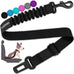 cooyoo dog seat belt, heavy-duty nylon, retractable, adjustable, black, 24-31 inches