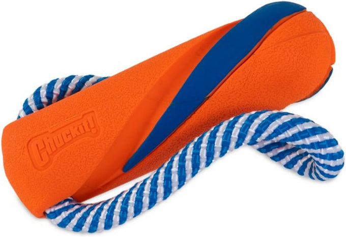 chuckit ultra bumper tug orange medium dog toy durable rubber floatable