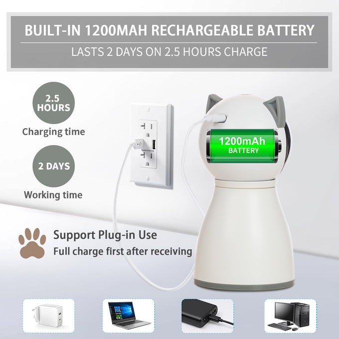 yve life 4th gen laser cat toy for indoor adult cats/kittens with random trajectory and rechargeable battery