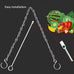 304 Stainless Steel Chicken Vegetable Hanging Feeder Toy for Hens Pet Chicken Veggies Skewer Fruit Holder