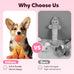 Brown and Blue Indestructible Plush Dog Toy for Aggressive Chewers Teething Toy for Small Medium Large Dogs