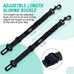 cooyoo dog seat belt, heavy-duty nylon, retractable, adjustable, black, 24-31 inches