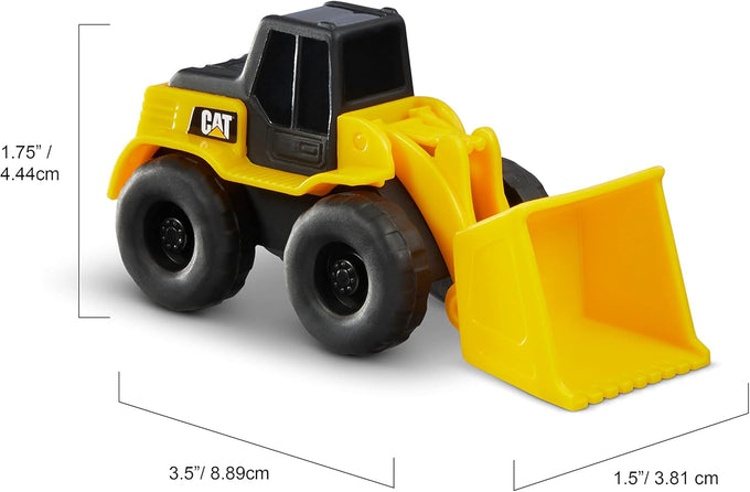 Cat Construction 5-Piece Little Machines Set with Movable Parts, Durable Design, and Versatile Use