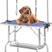 36 inch foldable dog grooming table with adjustable arm blue maximum capacity 330lbs