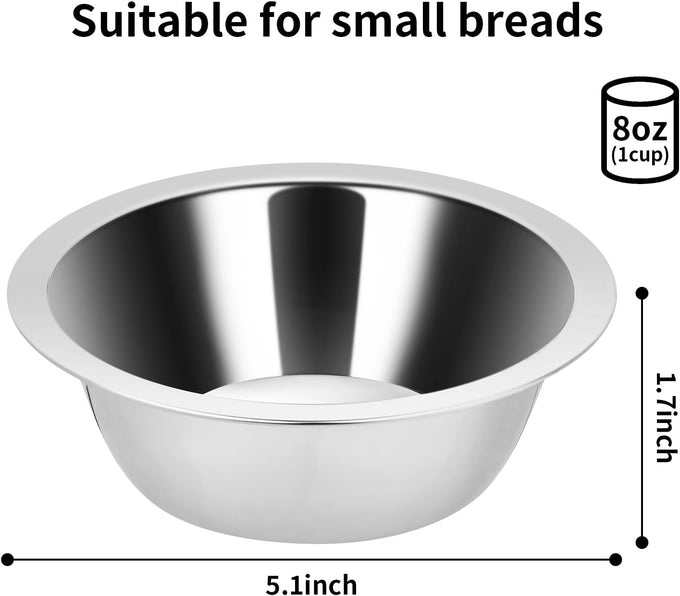 Fri4Free 2PCS stainless steel hanging kennel water bowls for small dog cage accessories
