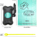 Standard-Sized leak-proof scented doggy waste bags and holder dispenser with carabiner safety lock and fastener