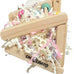 12-inch foldable hardwood parrot climbing bridge with colorful beads, 2 pack tri-section cage accessories for small birds