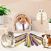Bissap 36PCS rabbit chew sticks, mixed natural flower rose chrysanthemum and forget-me-not treats for small animals molar snacks
