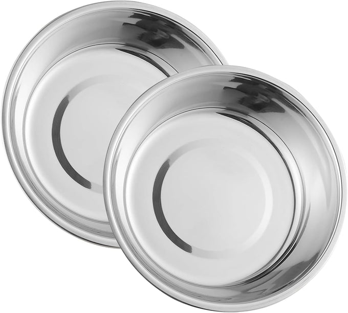 Upgraded 15°Tilted Stainless Steel Cat Bowls with Food Mat for Cats and Puppy