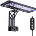 seaoura 24/7 cycle aquarium light for 12-20 inch tanks, full spectrum + 7 colors, adjustable brightness and height, 20w