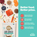 Because It’s Better Slow Baked & Air Dried Dog Food - Real Salmon & Veggies - Complete & Balanced Dry Dog Food - Grain Free, High Protein, Natural Nutrition for All Life Stages, 1 lb Bag