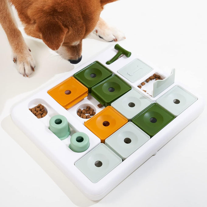 Barkwhiz dog puzzle toy with 3 levels, suitable for bored and smart dogs, treat puzzle for all breeds