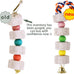2-pack Unibene star-shaped bird beak grinding stones with lava block calcium supplement, cotton rope, and bell for African Greys, Conure, and small animals