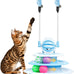 Lalakats interactive cat toy 4-tier carousel with 6 balls and 2 cat-tease