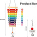 Large Multicolored Natural Wooden Parrot Xylophone Toy with Grinding Stone for Macaws, African Grey, Cockatoos, Amazon
