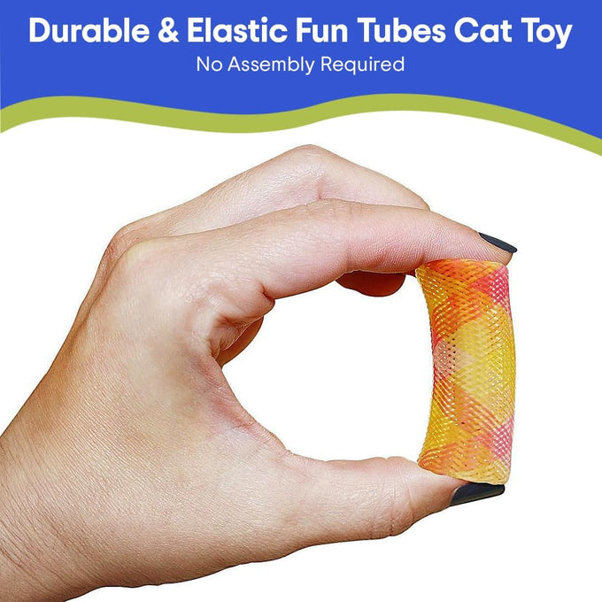 Spot Kitty Fun Tubes Cat Toy 3-Piece Bouncy Set with Catnip for Cats and Kittens Interactive Play