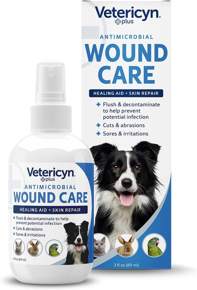 Vetericyn Plus 3-ounce Dog Wound Care Spray, Healing Aid and Skin Repair for Animals, pH-balanced and Non-toxic