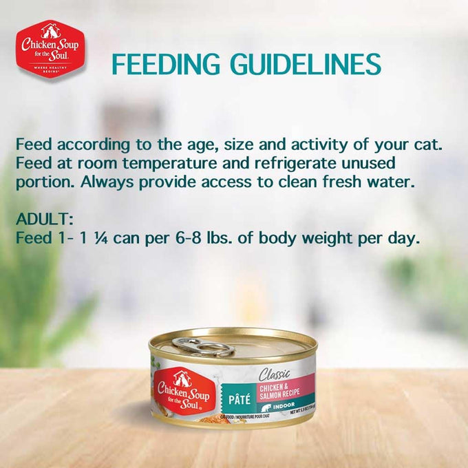 Chicken Soup For The Soul Chicken & Salmon Pate Wet Cat Food, 5.5 oz