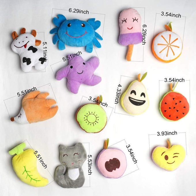 HDMOTU 26-pack Soft Small Medium Dog Squeaky Toys, Multicolored, Plush, and Comfortable for Puppies