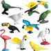 10-piece plastic parrot model toys, flamingo bird figurine collectibles, kid-friendly educational playset