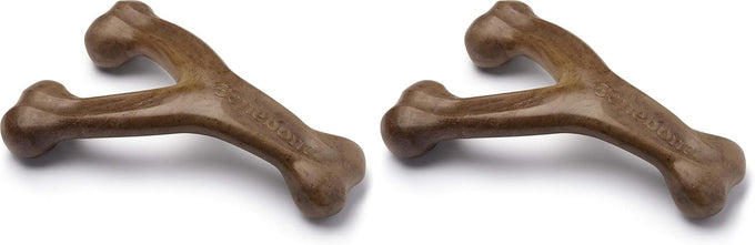 Benebone Wishbone Durable Dog Chew Toy, Medium, Real Bacon, Made in USA for Aggressive Chewers