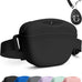 heouvo dog treat pouch with training clicker, 1.67 cup silicone, compact fanny pack with waist belt for pet training and walking, black