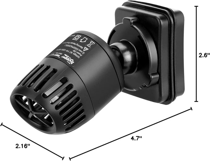hygger mini wave maker for 15-40 gallon aquarium with magnetic mount 530 gph