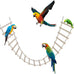wooden bird hamster climbing swing toys cage accessories parrots hamsters parakeets cockatiels 20 steps