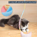 Lasocuhoo 2-pack Interactive Cat Teaser Wand String Ribbon Rainbow Charmer for Cats and Kittens