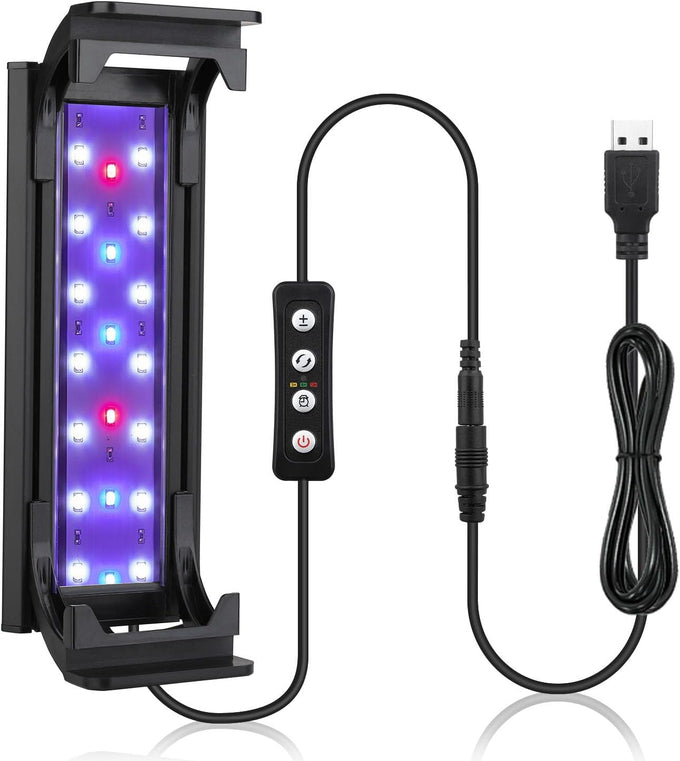 hygger 20w full spectrum aquarium light for freshwater fish tank 30-36 inch with aluminum alloy shell and external controller