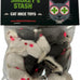Smokey's Stash White and Gray Fuzzy Rabbit Fur Mouse Cat Toys for Cats 12 Pack Rattle Realistic Fake Mice