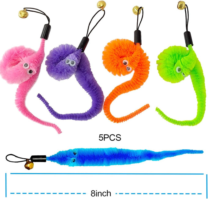 zph cat toys interactive indoor 2pcs retractable cat wand 9pcs teaser toys kitten toy