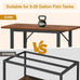 Snughome 2-tier rustic brown aquarium stand, heavy duty storage shelves for 20-gallon fish tank
