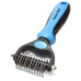 Maxpower planet original pet grooming rake - dual-sided deshedding dematting tool with extra-wide dog grooming brush for long hair, reduces shedding 95%