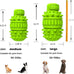 Piffzedo Green Large Natural Rubber Dog Squeaky Toy for Aggressive Chewers
