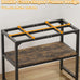 mondazie 20 gallon high rimless fish tank stand with shelf black 24" l x 12" w x 20.5" h