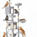 dark grey sweetcrispy 54 inch cat tree tower with scratching post and climbing ladder