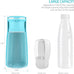 Soicta 19oz foldable portable dog water bottle, 12oz pet water dispenser for puppy, medium, large dogs and small animals