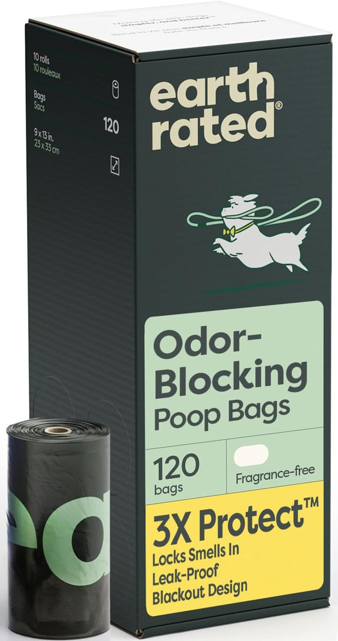 Extra Thick Lavender Scented Earth Rated Poop Bags, Leak Proof, 270 Bags for Dog Walking Essentials