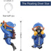 onesimcr floating fish tank decorations, aquarium accessories, diver decoration for all fish tanks, eco-friendly resin, adjustable position
