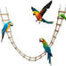 wooden bird hamster climbing swing toys cage accessories parrots hamsters parakeets cockatiels 20 steps