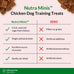 Ultimate Pet Nutrition Nutra Minis Air-Dried Chicken Dog Training Treats 5 oz Grain-Free Reward