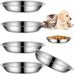 4.5-inch stainless steel cat food bowls set of 3 non-slip small pet feeding bowls for kitten puppy