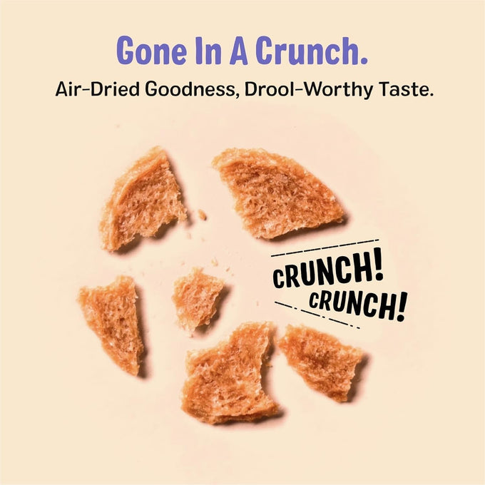 Three Dog Bakery Bark'N Crunch! Chicken Chips 4 oz Grain Free High Protein Treats for Dogs