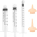 pet feeding syringe with silicone nipple 5ml and 10ml syringes for newborn kittens puppies and small animals